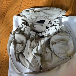 Alexander Wang Light Gray Leather Messenger Bag